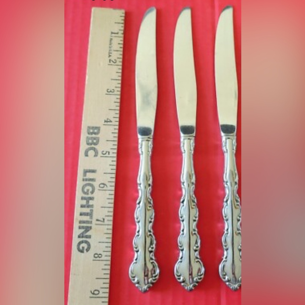 Oneida Mozart Hollow Handle Dinner Knives 9“ Set of 3